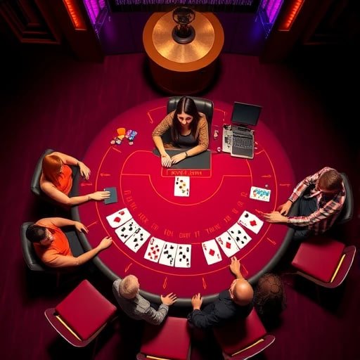 Mobile phone showing domino4d slot Capsa Banting interface with live dealer video and card action