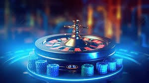 Three Card Poker live dealer studio at domino4d slot with professional croupier and camera setup